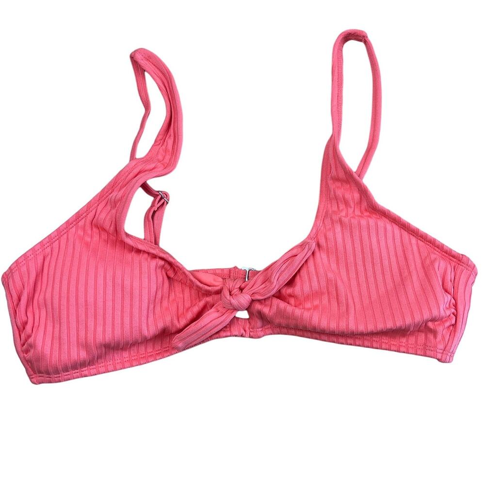 Xhilaration Juniors' Coral Pink Twist Front Bikini Top - Size XL - NWT